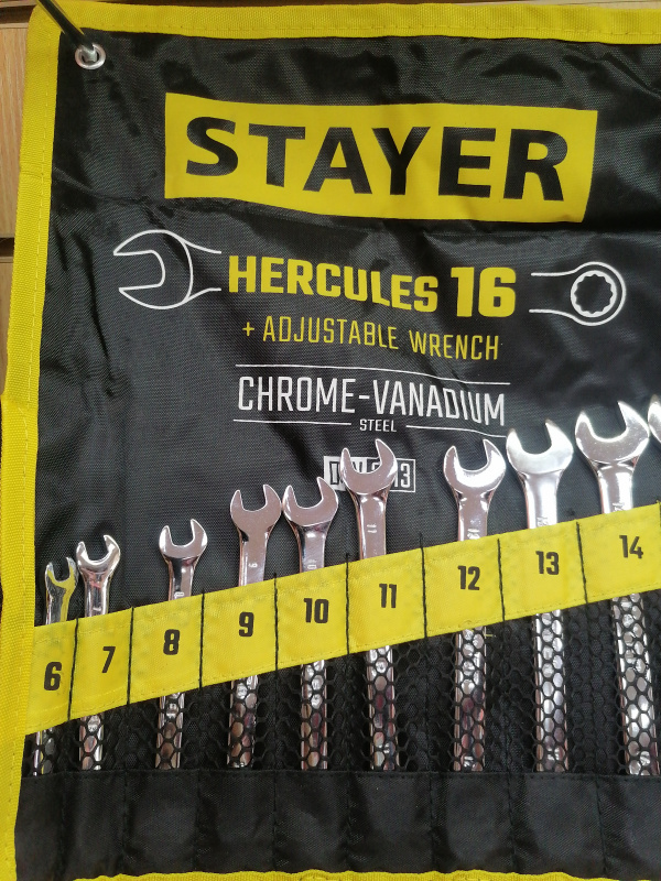 НАБОР КЛЮЧЕЙ  Stayer ОТ 6 ДО 16 РАЗМЕР